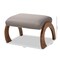 Baxton Studio Sandrine Grey Upholstered Walnut Brown Finished Wood Ottoman 148-8223 - alternate 4